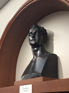 A bust of George Gordon, Lord Byron, from the Ahrmanson Reading Room in the Munger Research Centre - Photo Credit Thomas Tyrrell